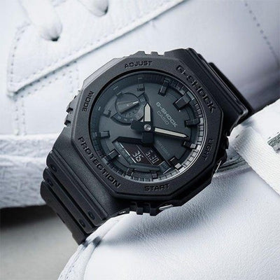 Relógio Casio G-shock Masculino Carbon Ga-2100-1a1dr Cor da correia Preto Cor do bisel Preto Cor do fundo Preto