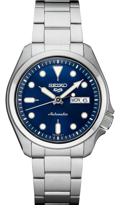 Relógio esportivo Seiko 5 SRPE53k1/marisio Cor da pulseira: aço, cor da moldura: aço, cor de fundo: azul
