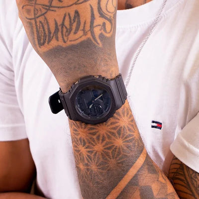Relógio Casio G-shock Masculino Carbon Ga-2100-1a1dr Cor da correia Preto Cor do bisel Preto Cor do fundo Preto