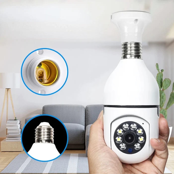 Lampada com Câmera 360º Home Security PRO