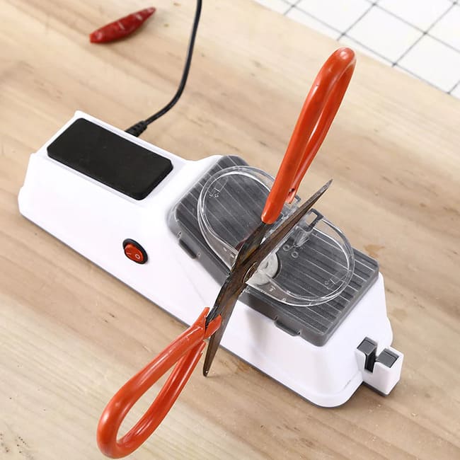 Amolador Afiador USB Elétrico de Facas e Tesouras com cabo e fonte Bivolt